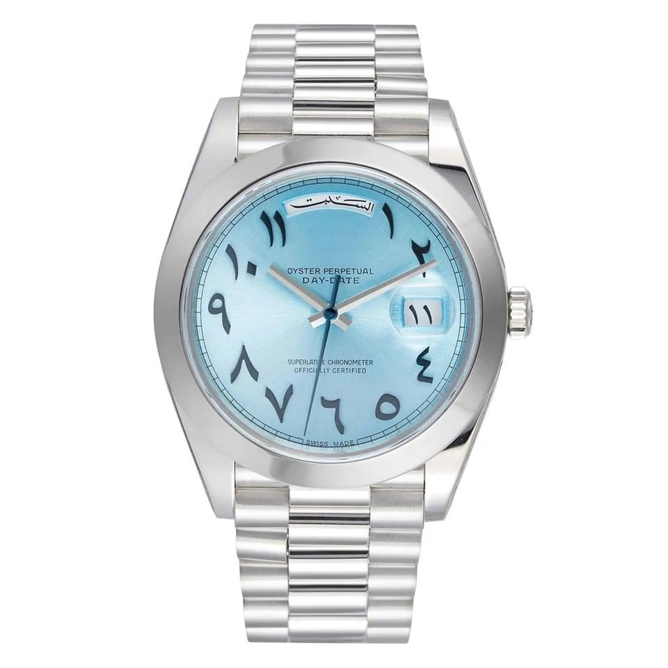 Day-Date 40mm Arabic Platinum Ice Blue