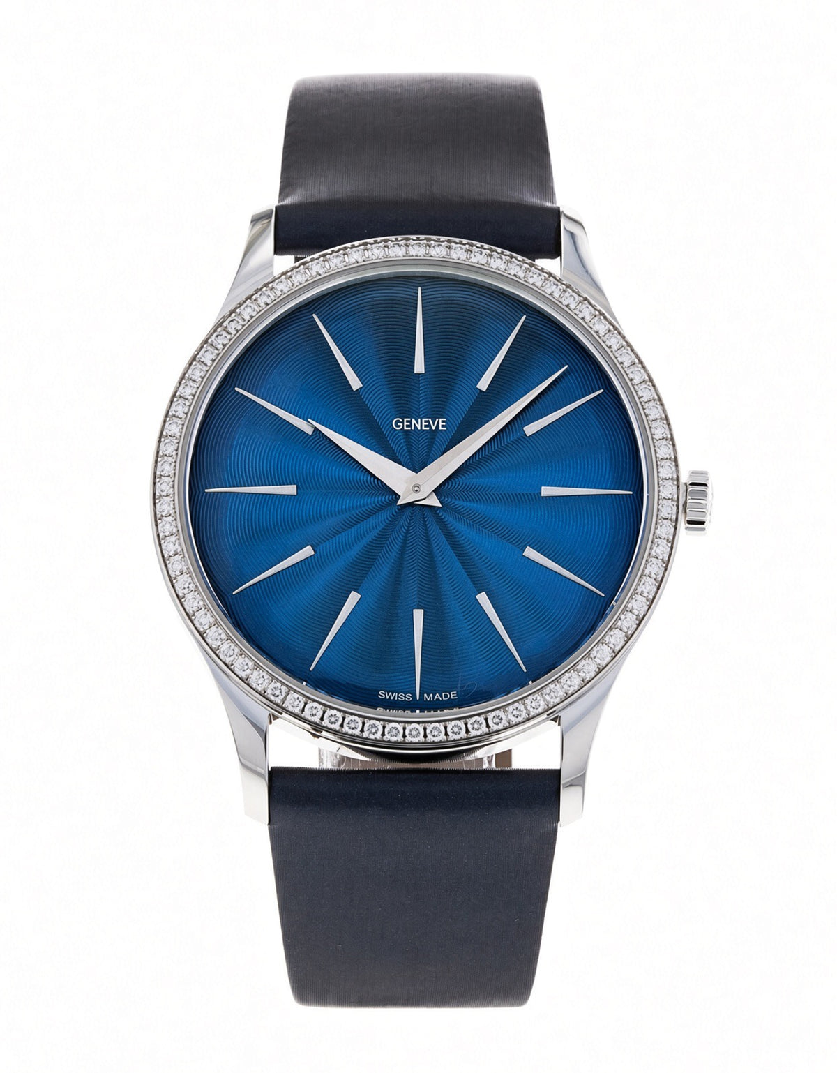 Calatrava White Gold Blue Dial Diamond