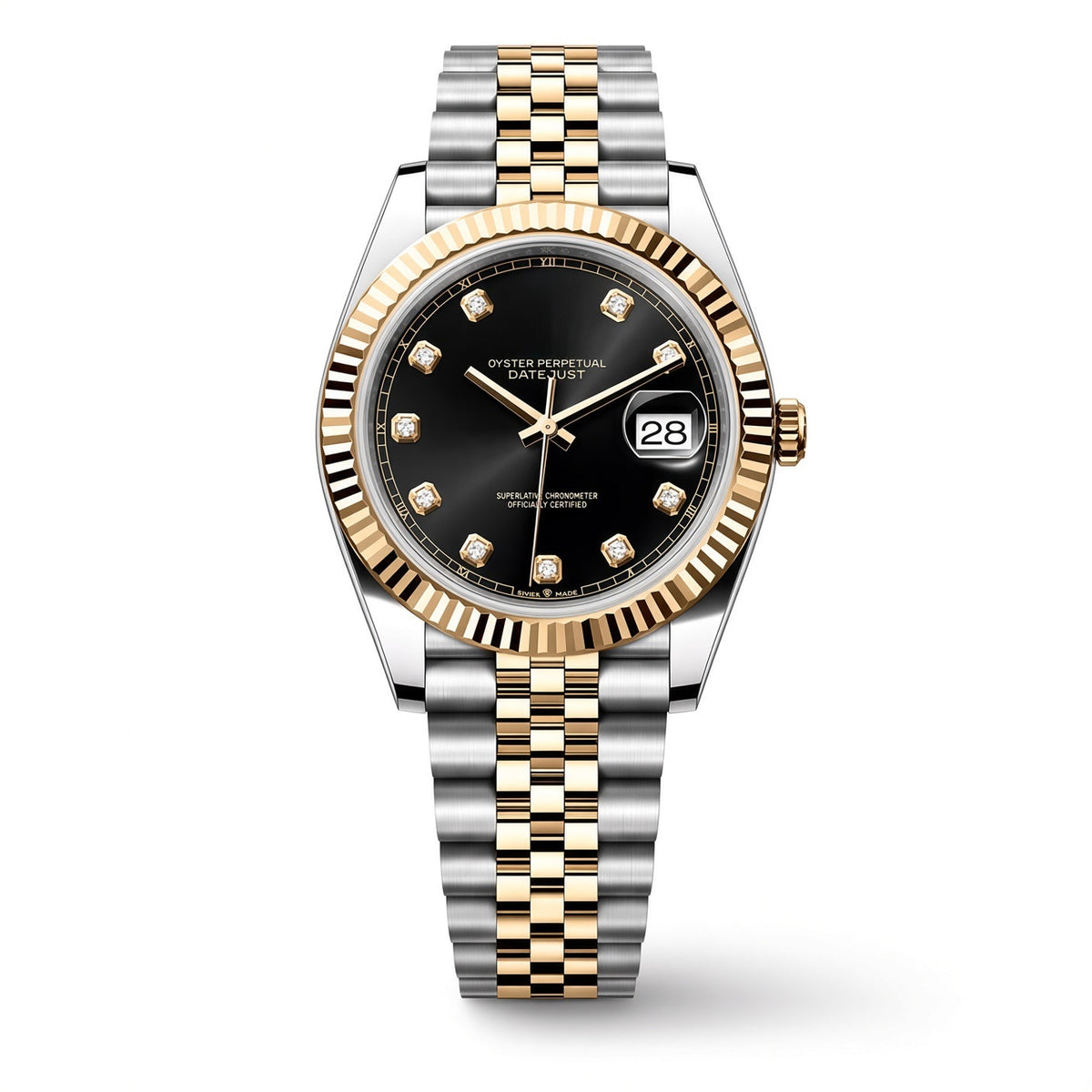 Datejust 41mm Diamond Yellow Gold Black